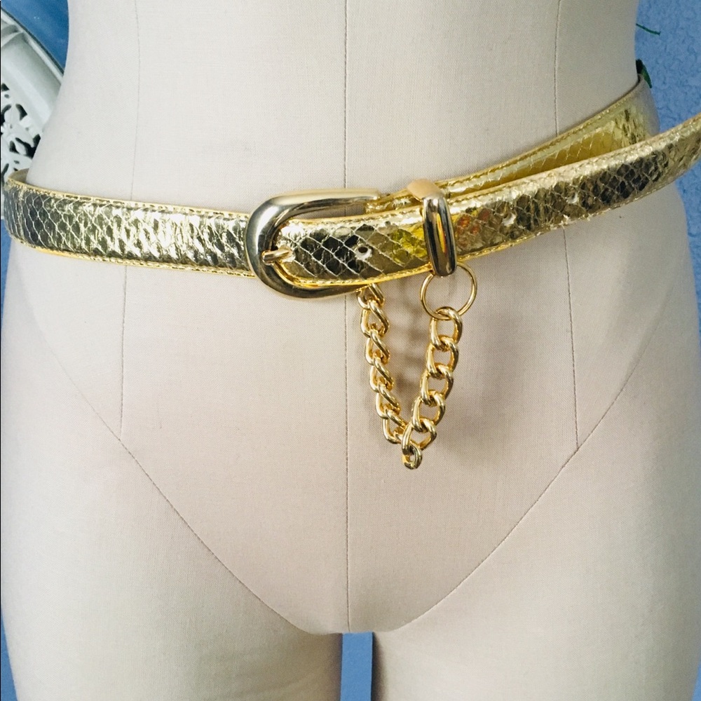 Metallic Gold Snake Belt